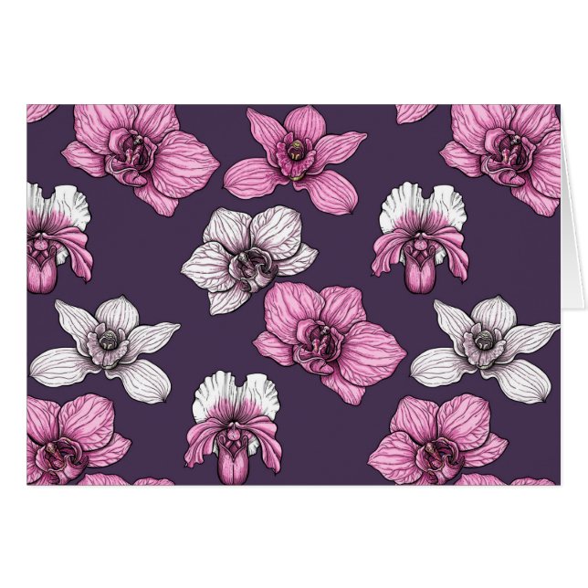 Pink orchid flowers (Front Horizontal)