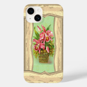 Pink Orchid Flowers Case-Mate iPhone 14 Case
