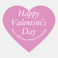 Pink Orchid Heart Valentine's Sticker