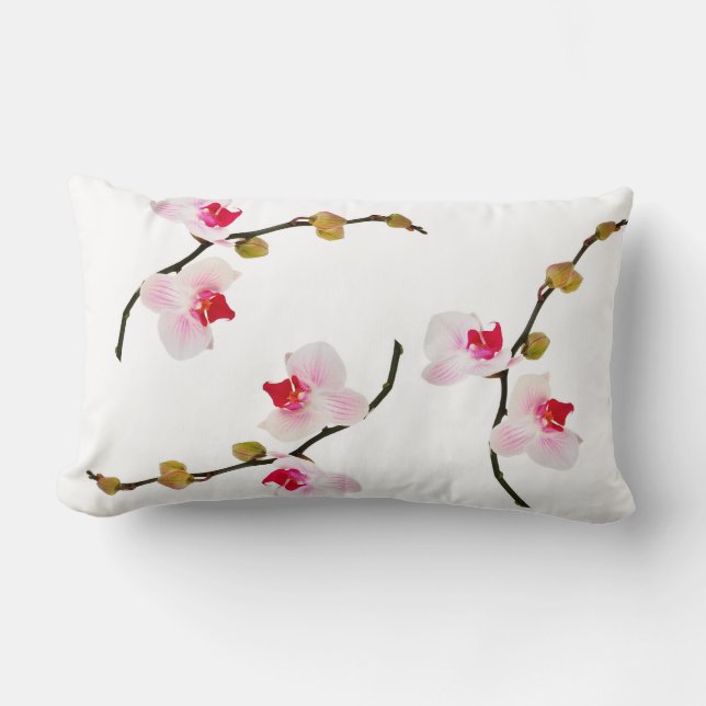 Pink Orchid Lumbar Cushion (Front)