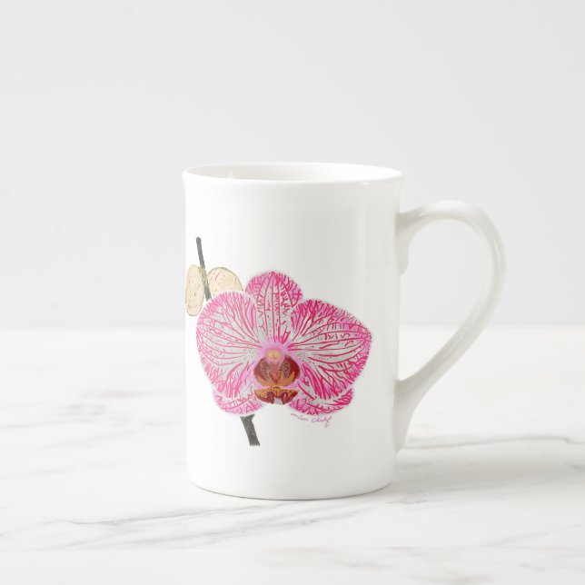 Pink orchid mug (Right)