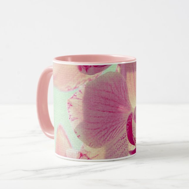 Pink Orchid Mug (Front Left)