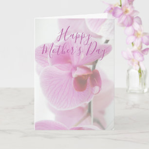 Pink Orchid Personalised Happy Mother's Day Card