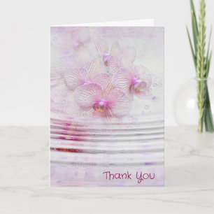 Pink Orchid Ripples Thank You Card