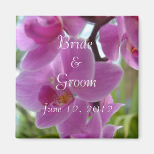Pink Orchid Save the Date Magnet