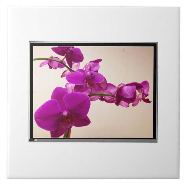 Pink orchid tile (Front)
