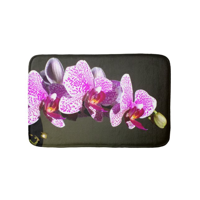 Pink Orchids Bath Mat (Front)