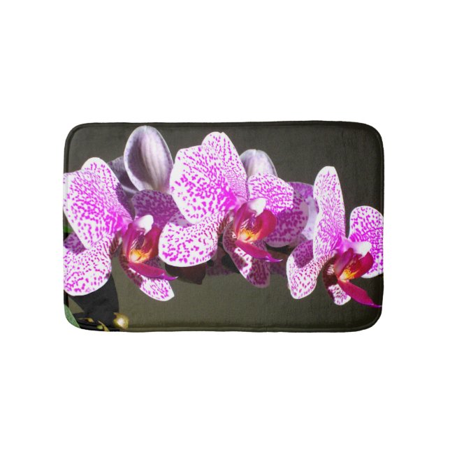 Pink Orchids Bath Mat (Front)