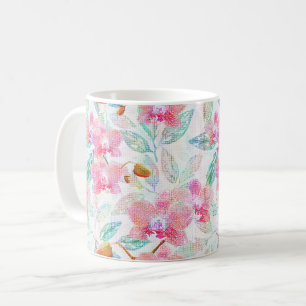 Pink orchids. coffee mug