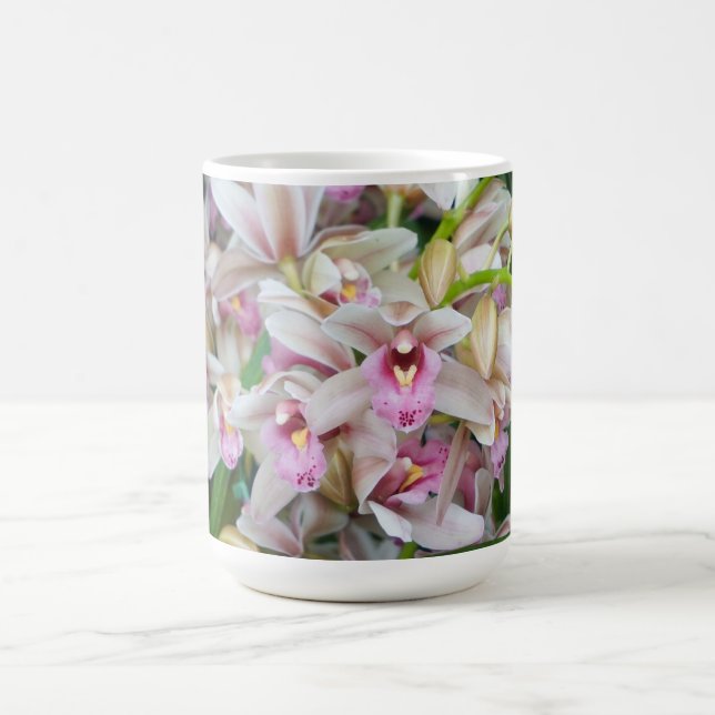 Pink Orchids Coffee Mug (Center)