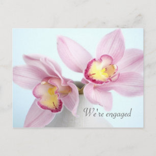 Pink Orchids Engagement Announcement