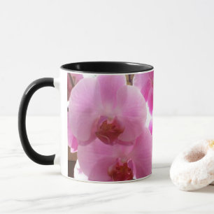 Pink Orchids Flowers Mug