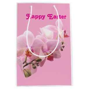 Pink Orchids “Happy Easter” Medium Gift Bag