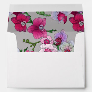 Pink Orchids In Bloom Envelopes