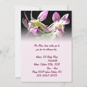 Pink Orchids Invitation