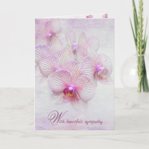 pink orchids loss of Sister Thank You Card