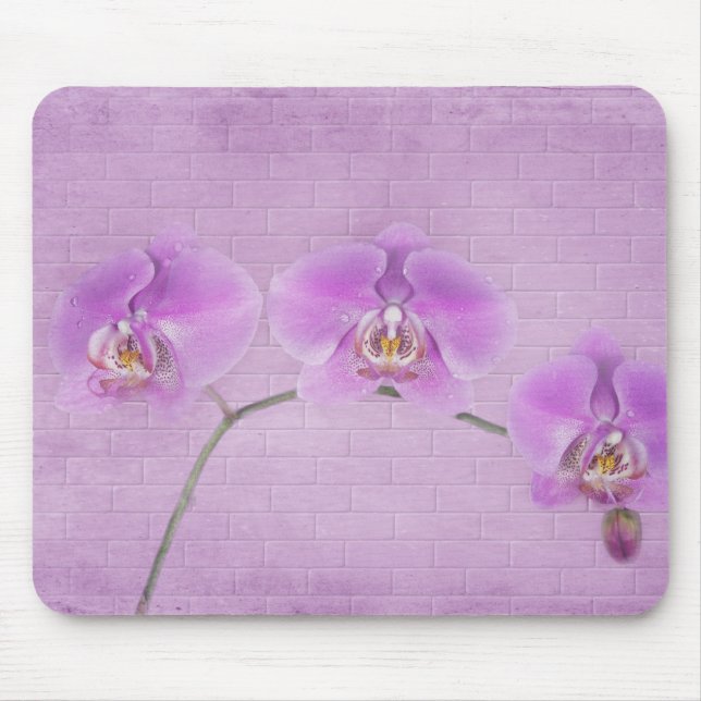 Pink Orchids Mouse Pad (Front)
