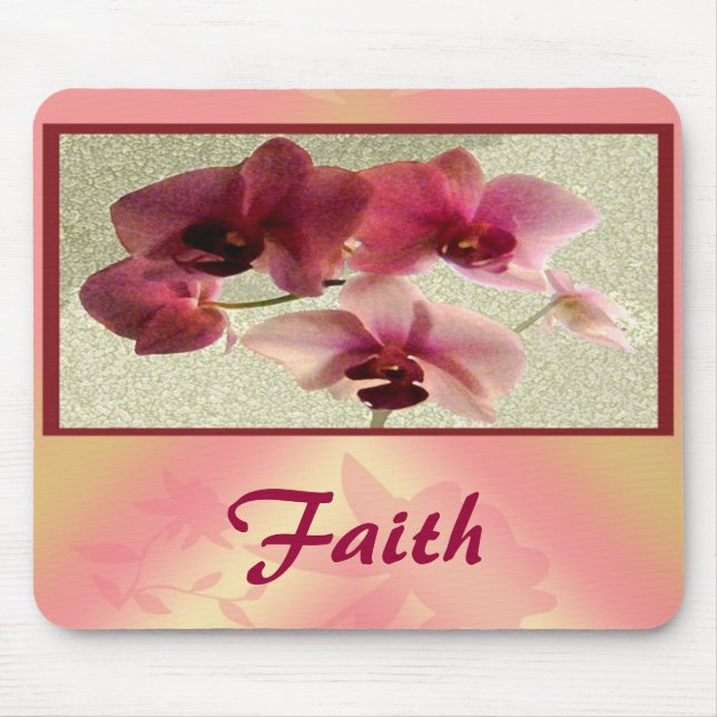 Pink Orchids Mousepad (change name) (Front)