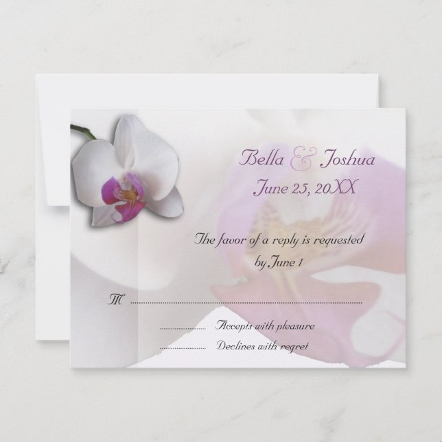 Pink Orchids RSVP (Front)