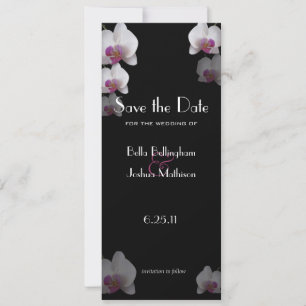 Pink Orchids Save the Date Announcement