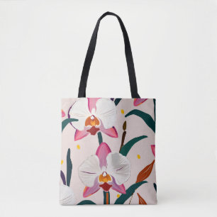 Pink Orchids Tote Bag