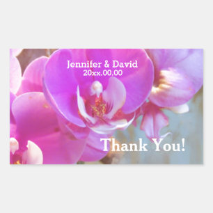 Pink Orchids Wedding Seals