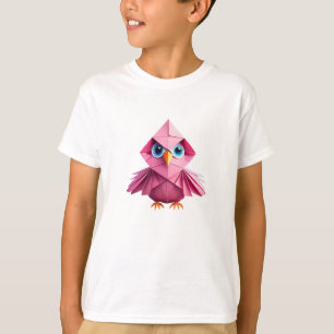 Pink Origami Cute Baby Bird T-Shirt