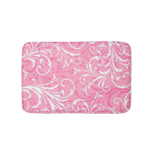 Pink Ornamental Bath Mat