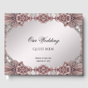 Pink Ornamental Guest Book