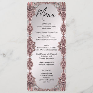 Pink Ornamental Menu