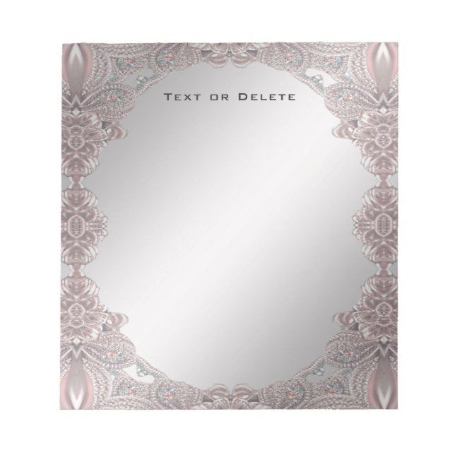 Pink Ornamental Notepad (Front)