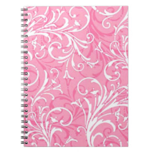 Pink Ornamental Spiral Notebook