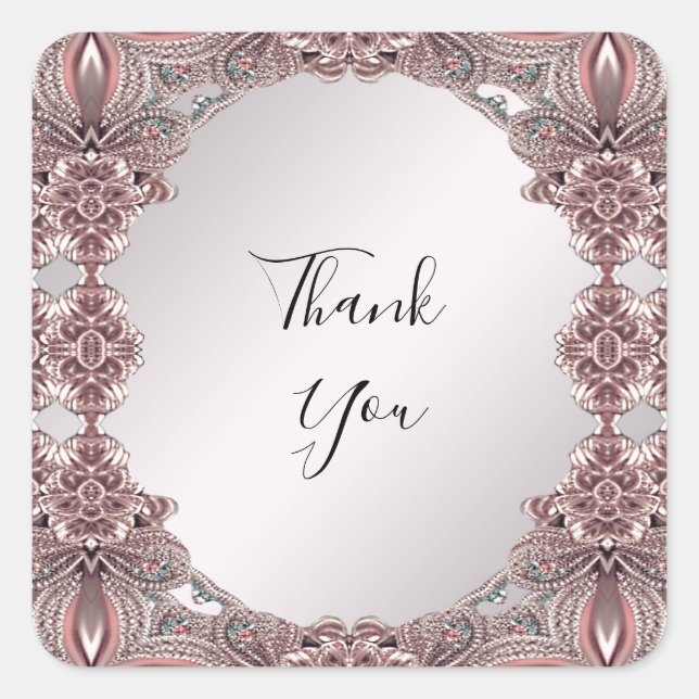 Pink Ornamental Sticker (Front)