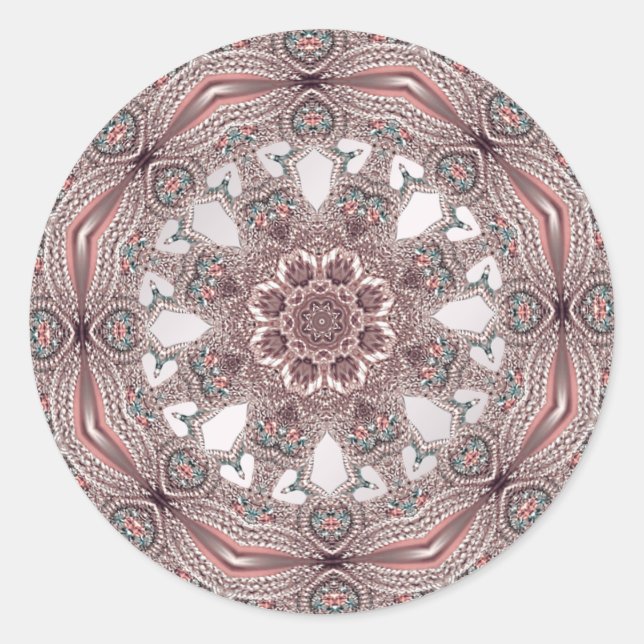 Pink Ornamental Sticker (Front)