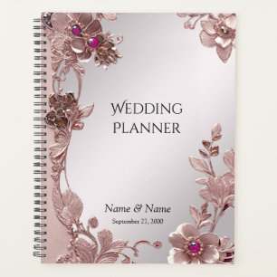 Pink Ornate Floral Planner