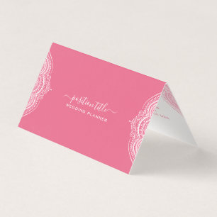Pink ornate frame on white background 2