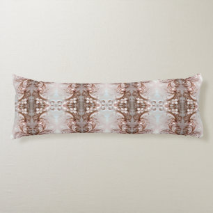 Pink Ornate Pearl and Floral Body Pillow