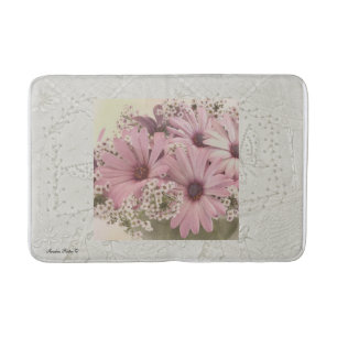 Pink Osteospernum Bath Mat
