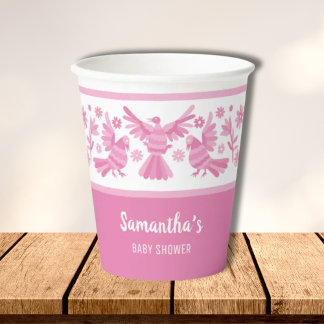 Pink otomi it's a girl thank you paper cups