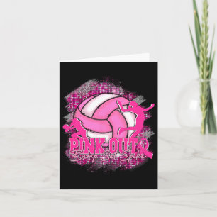 Pink Out And Bump Set Spike Breast Cancer Awarenes Card