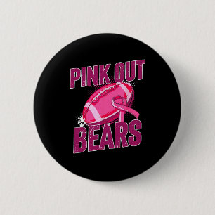 Pink Out Football Tackle Breast Cancer  6 Cm Round Badge