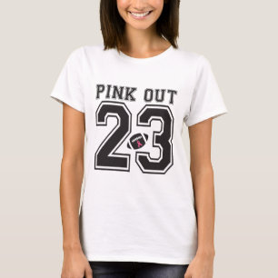 Pink Out Footbyll Team Breast Cancer Awareness Mon T-Shirt
