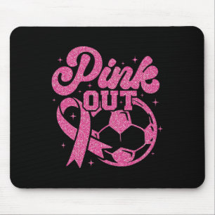 Pink Out Kick For A Cure Soccer Breast Cancer Pink Mouse Pad
