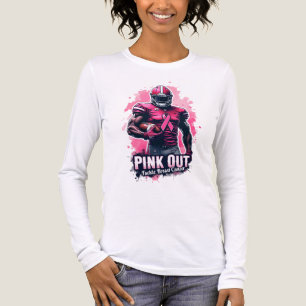 Pink Out Tackle Breast Cancer Awareness Football Tri-Blend Shirt
