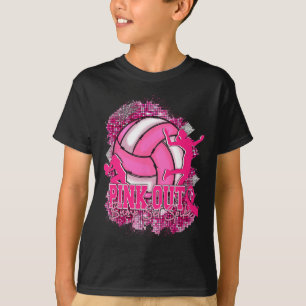 Pink Out Volleybyll Pink Ribbon Breast Cancer Awar T-Shirt