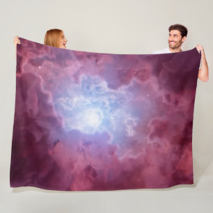 PINK OUTER SPACE FLEECE BLANKET