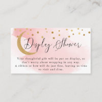 Pink Over the Moon Display Shower Card
