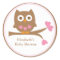 Pink Owl Baby Shower Envelope Seals