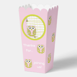 Pink Owl Baby Shower Favour Box