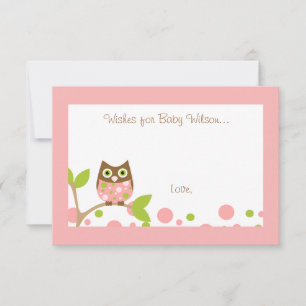 Pink Owl Baby Shower Invitation